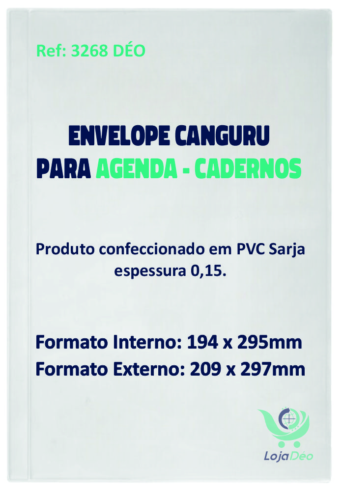 Envelope Canguru para Agenda/Cadernos Em ...