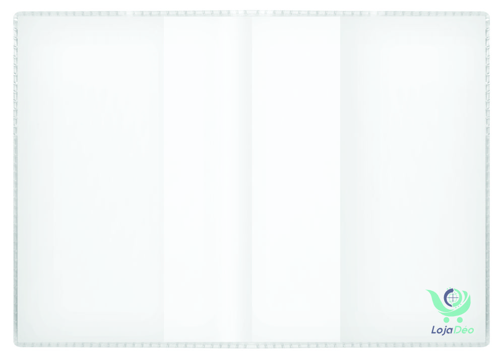 Porta documento com aba lateral para pass...