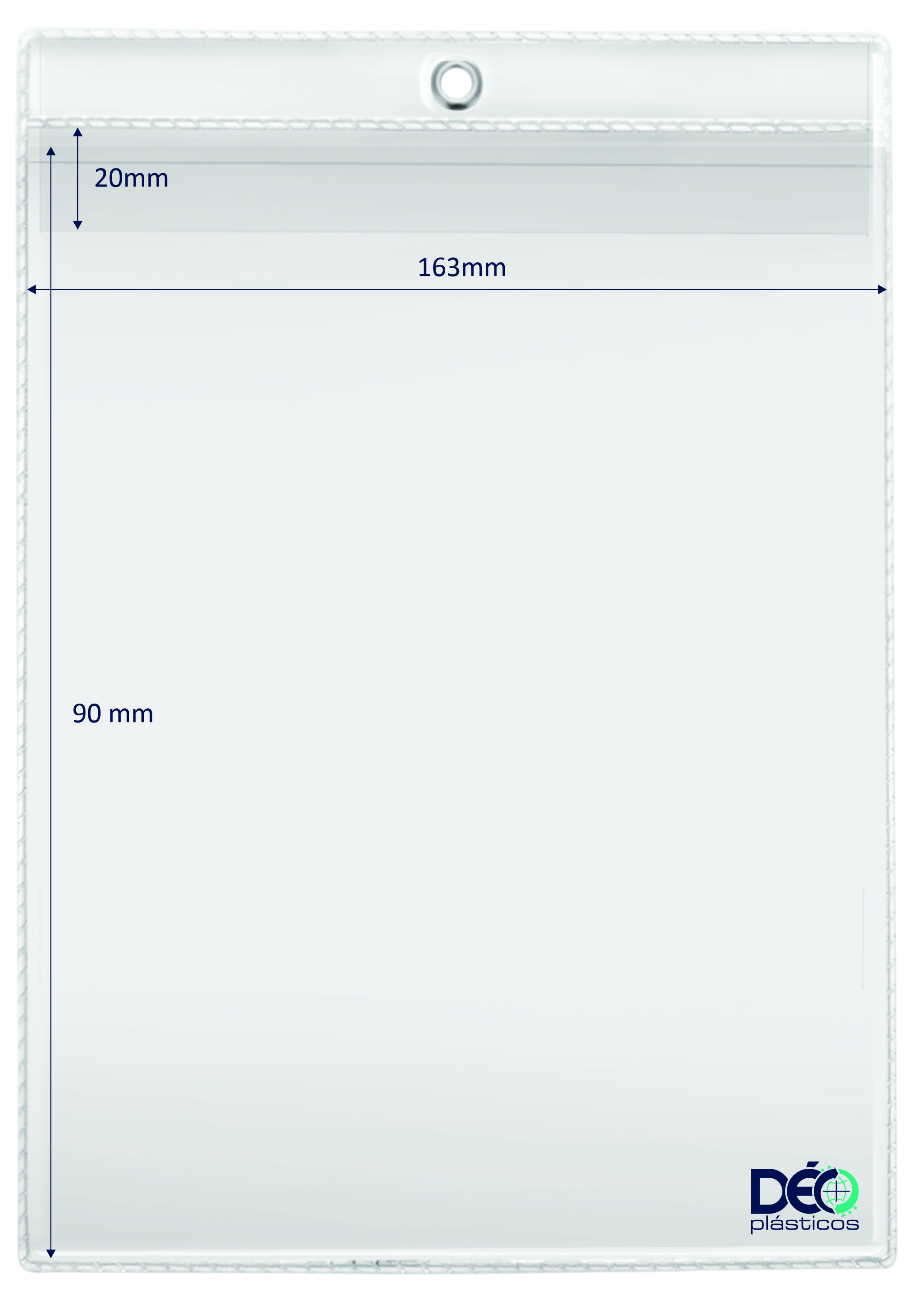 Porta documento em PVC transparente com t...