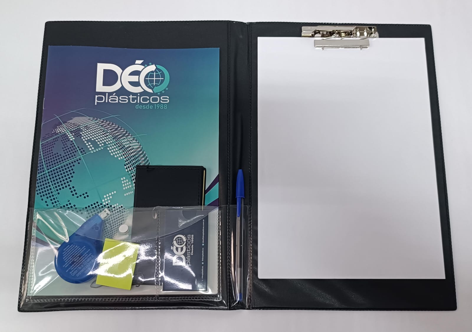 Pasta Prancheta Contendo Bolsa, Caneteiro...