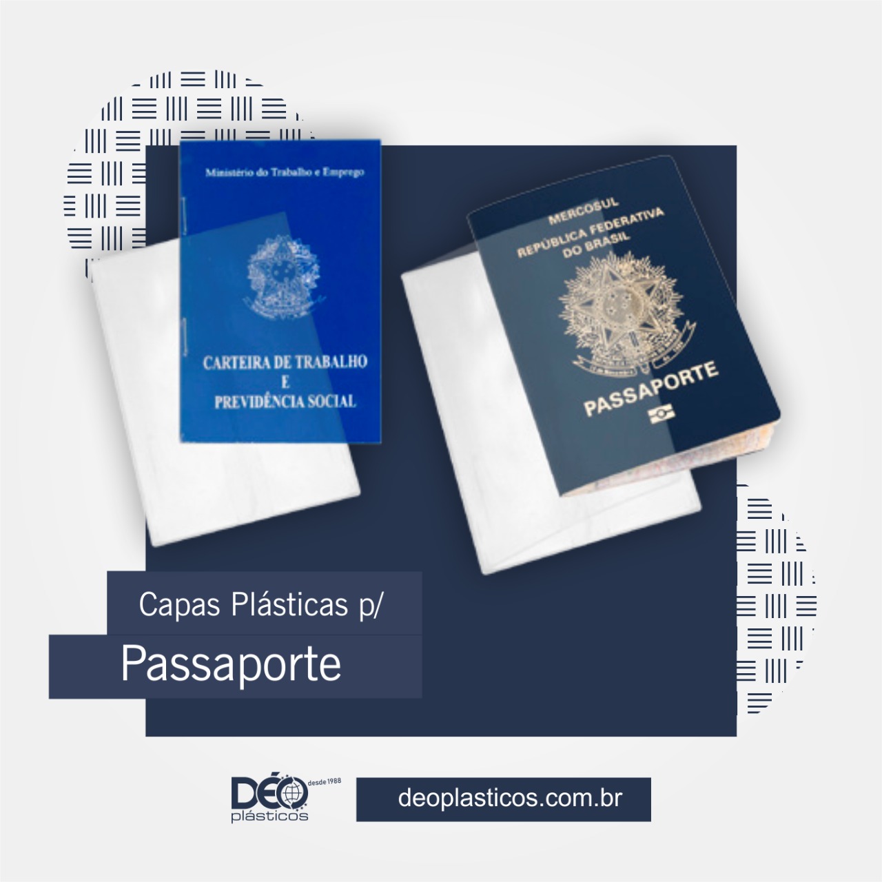 Porta documento com aba lateral para ctps...