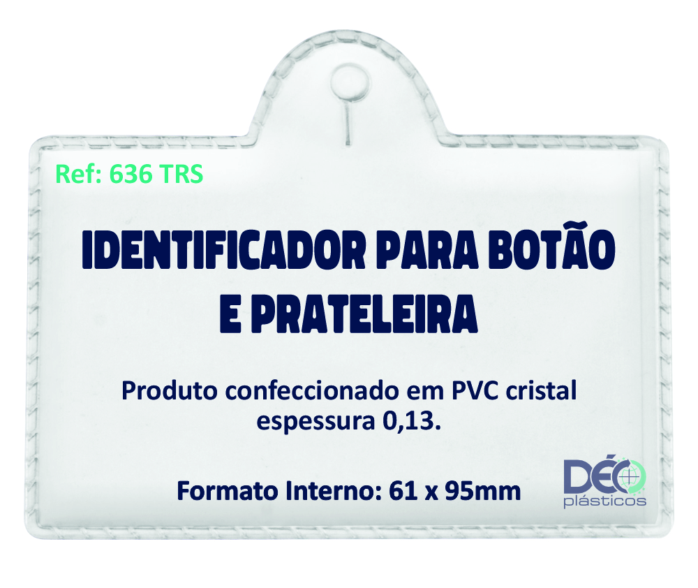 Identificador Crachá Transparente Para Bo...