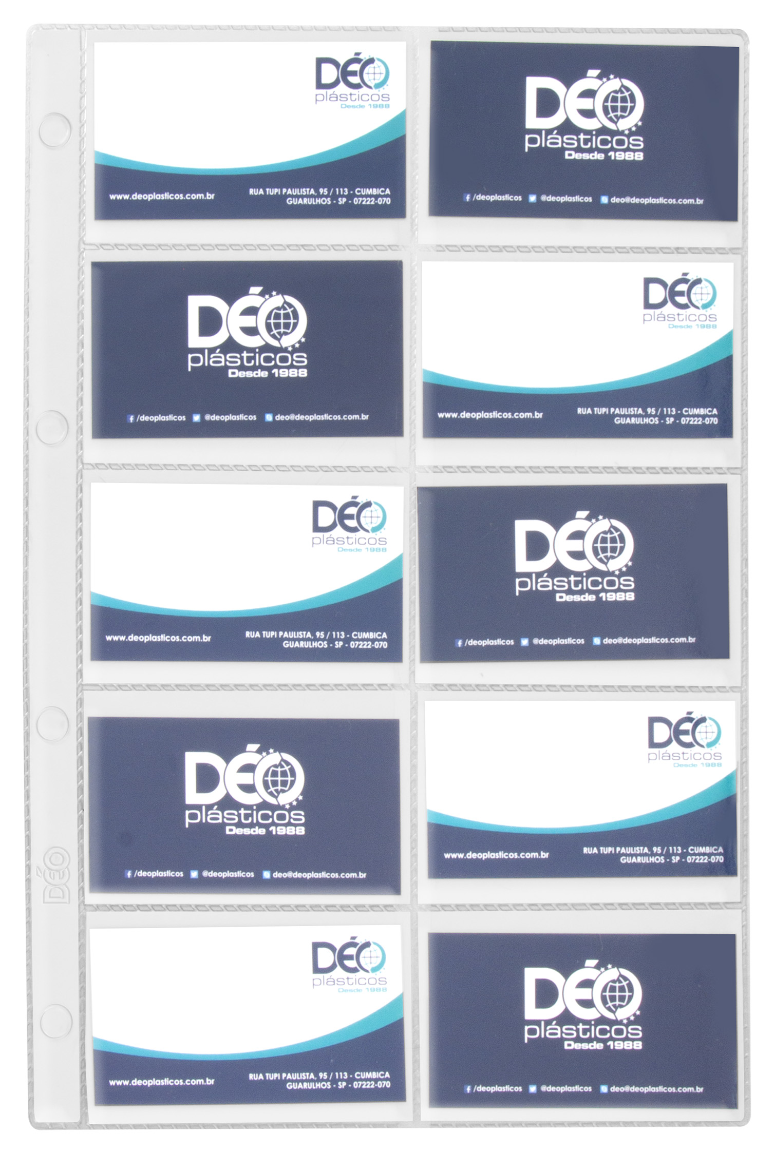 Folha Em PVC para Cartôes Telefônicos com...