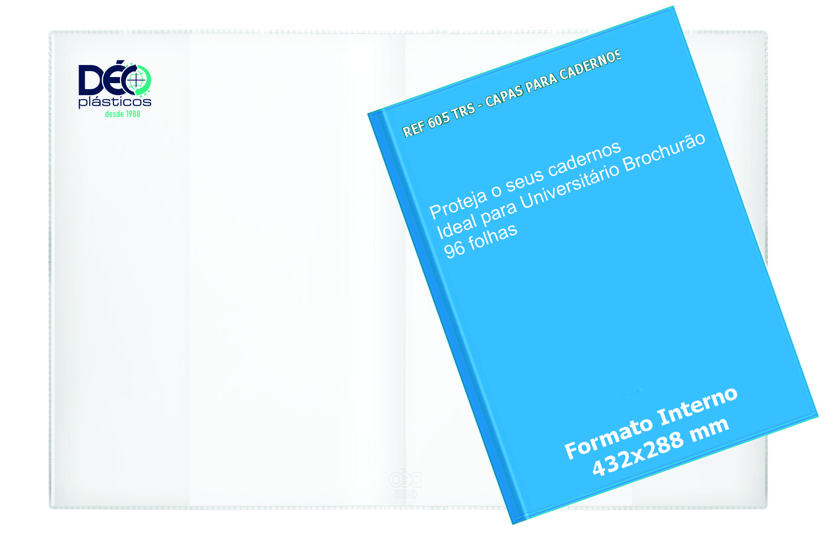 Ref 605TRS Capa para Caderno Brochurão Ca...