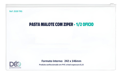 Pasta Malote Transparente Em Pvc A5 Model...