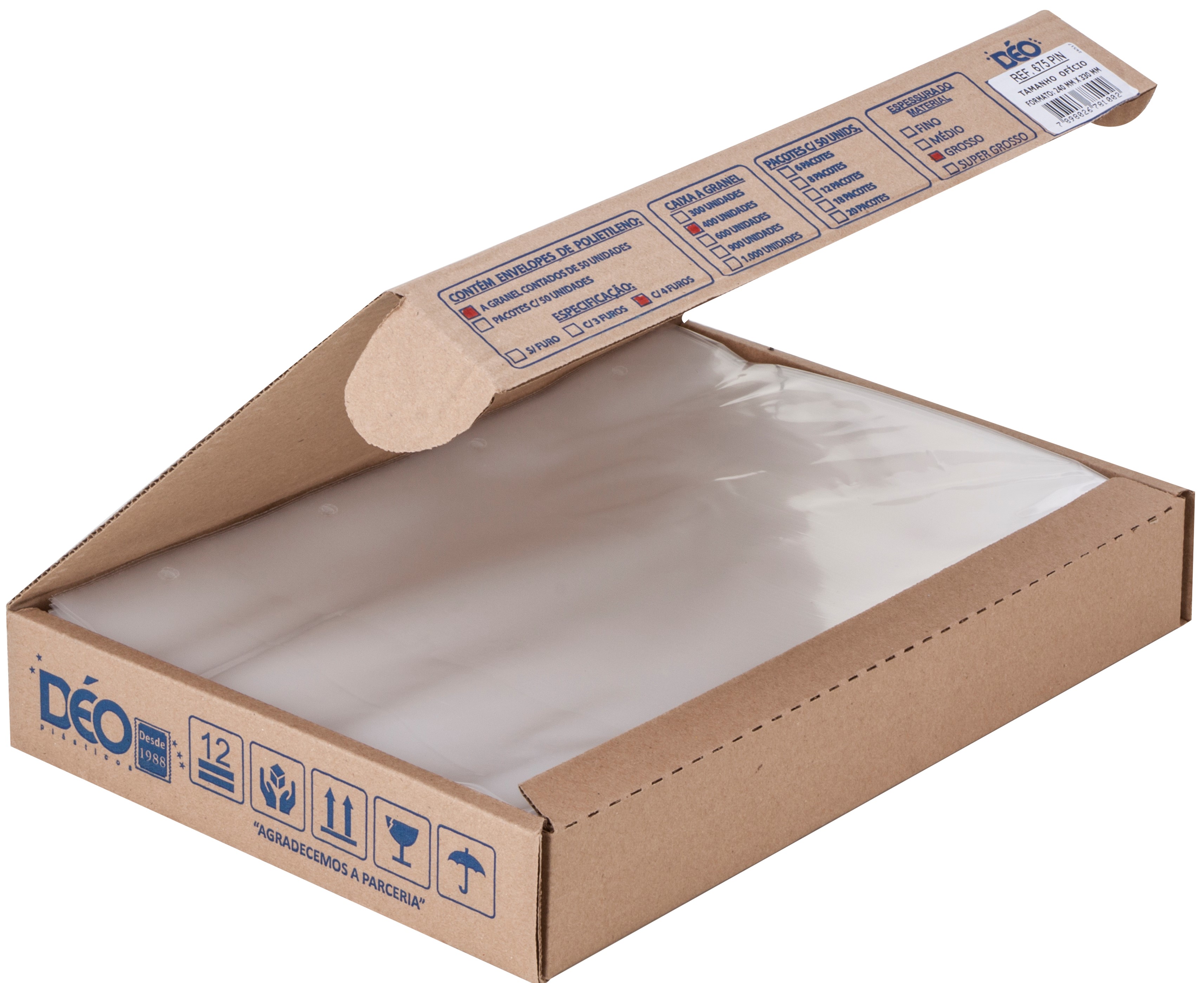 Envelope Polietileno A4 Fino Sem Furos - ...